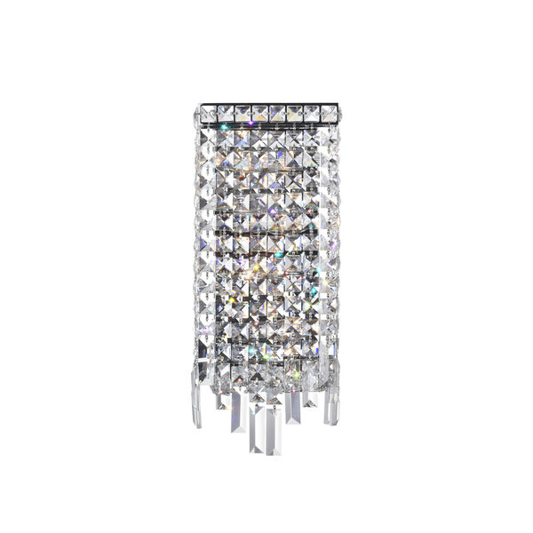 Colosseum Chrome Four-Light Wall Sconce with K9 Clear Crystal, image 1