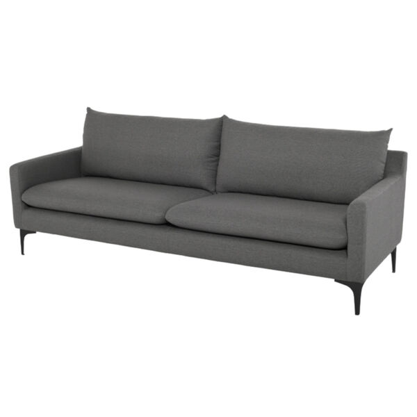 Anders Slate Gray and Black Sofa, image 1