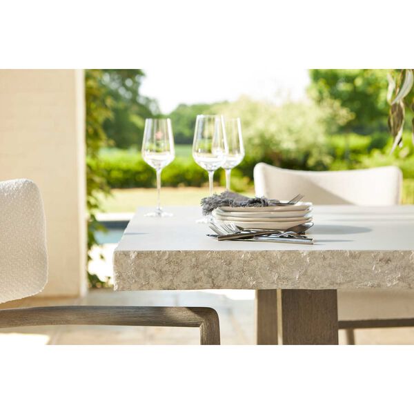 Trouville Sand Gray Weathered Teak Outdoor Dining Table, image 2
