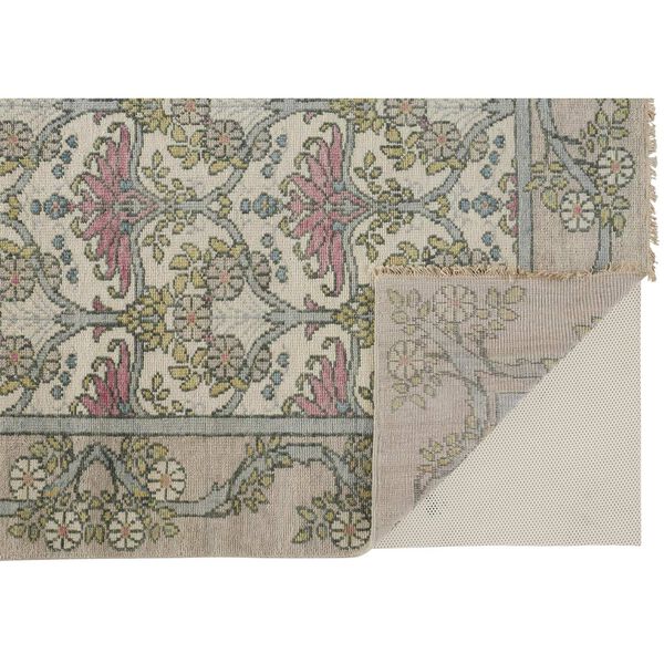 Beall Ivory Pink Green Area Rug, image 6