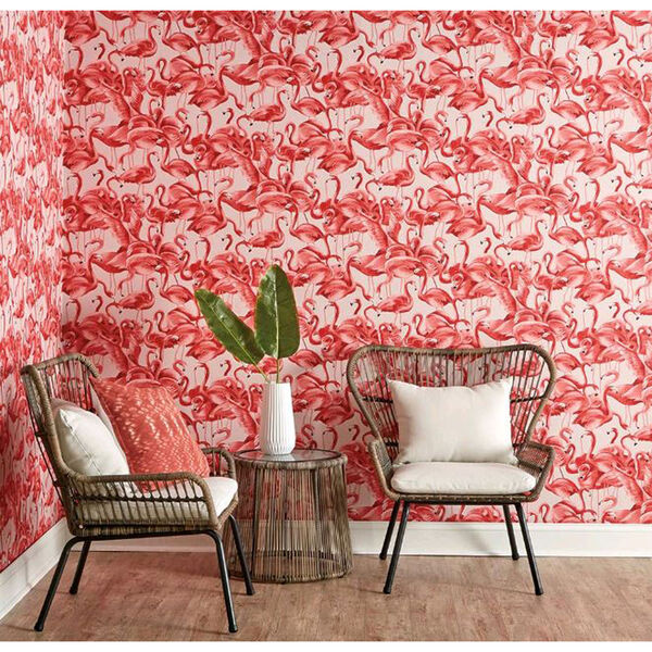 Flamingo Cheeky Pink Removable Wallpaper, image 2