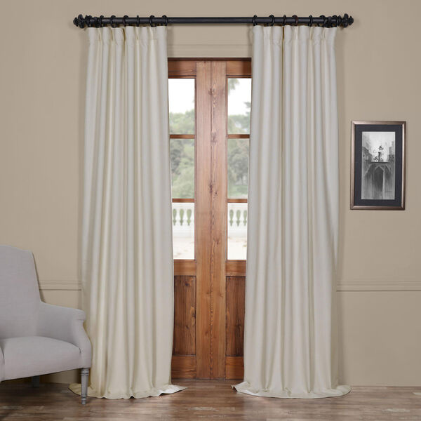 Bellino Cottage White 50 x 84-Inch Blackout Curtain, image 1