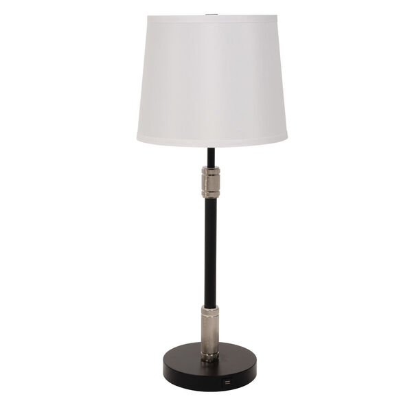 Killington Black and Polished Nickel One-Light Table Lamp, image 1