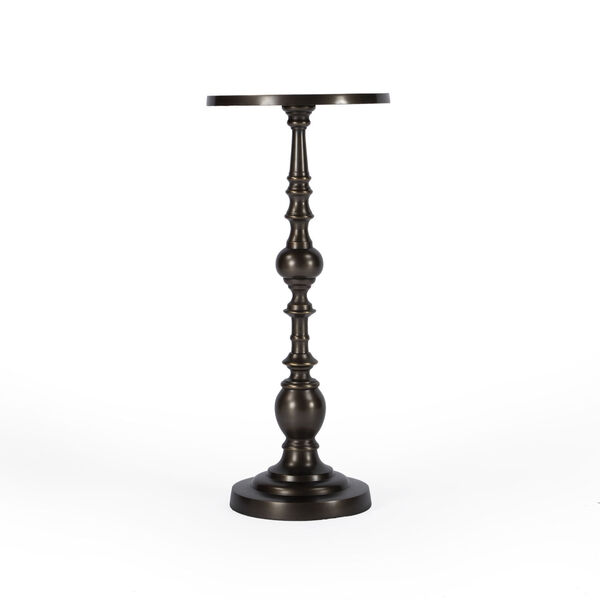 Darien Bronze Round Pedestal End Table, image 4