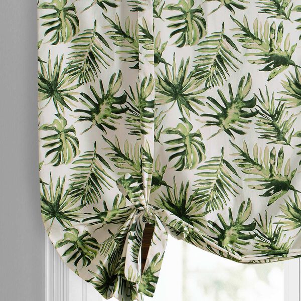 Artemis Olive Green Printed Cotton Tie-Up Window Shade Single Panel, image 4