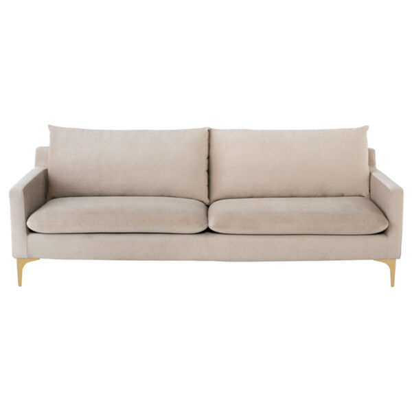 Anders Nude and Brushed Gold Sofa, image 2