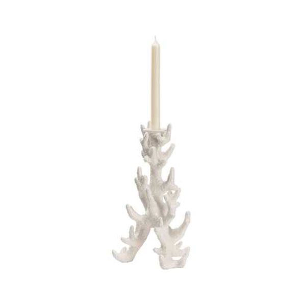 White Glaze Medium Candleholder, image 6