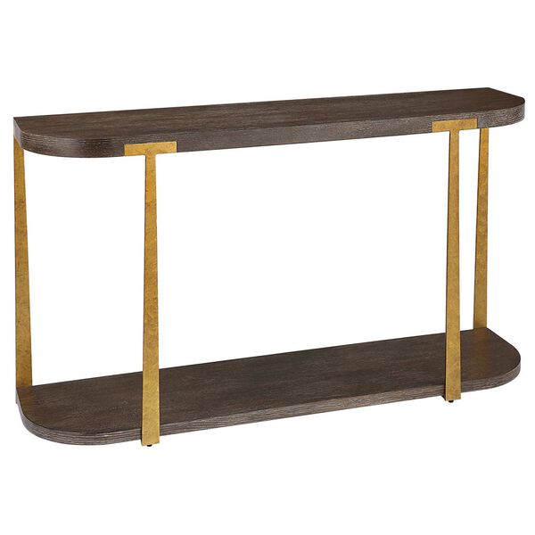 Palisade Rich Coffee and Natural Wood Console Table, image 1