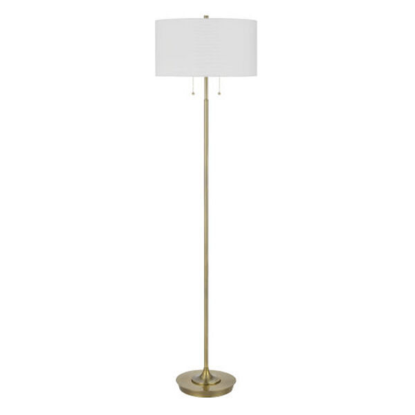 Kendal Antique Brass Two-Light Floor Lamp, image 1