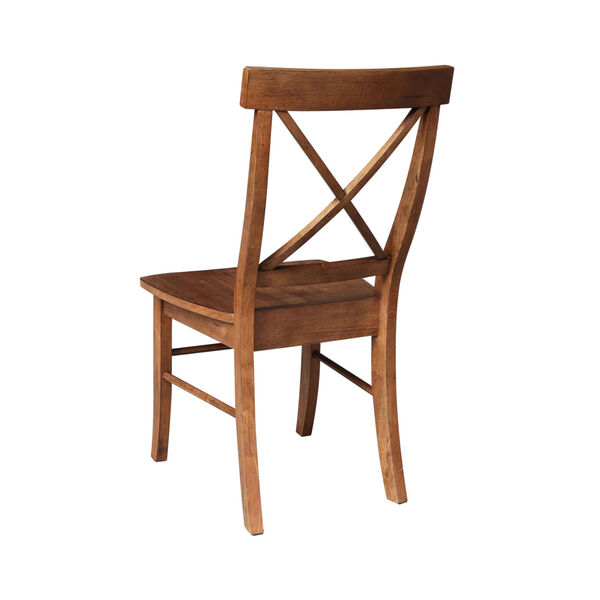 Distressed Oak X-Back Chair, Set of 2, image 3