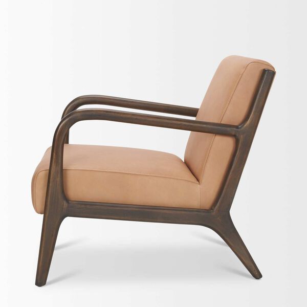 Cashel Tan Genuine Leather Accent Chair, image 3