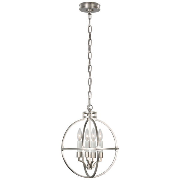 Lexie 14-Inch Globe Lantern in Polished Nickel by Chapman  and  Myers, image 1
