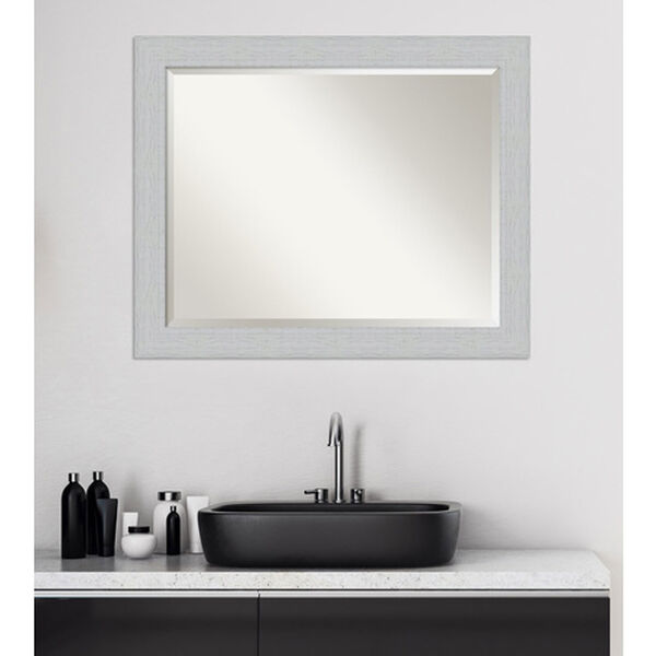 Shiplap White 32-Inch Bathroom Wall Mirror, image 5