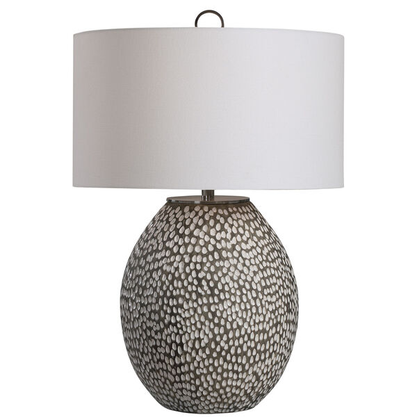 Cyprien Gray and White One-Light Table Lamp, image 1