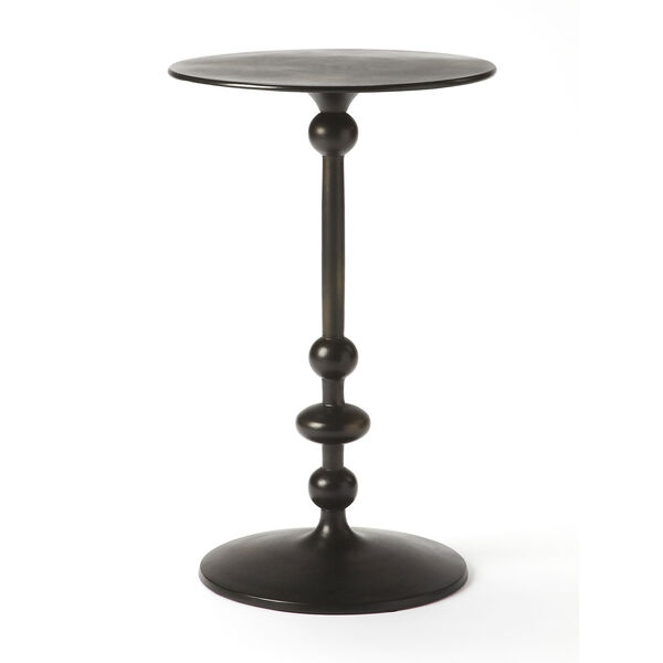 Zora Black Iron Pedestal End Table, image 3