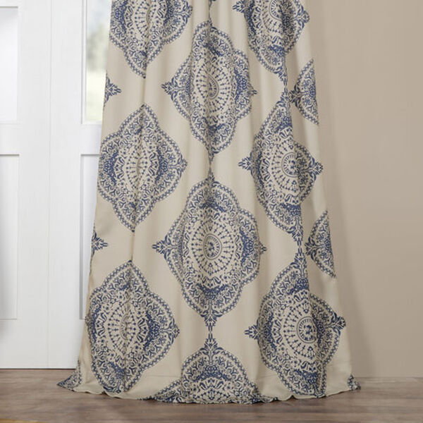 Henna Blue 108 x 50-Inch Blackout Curtain Single Panel, image 4