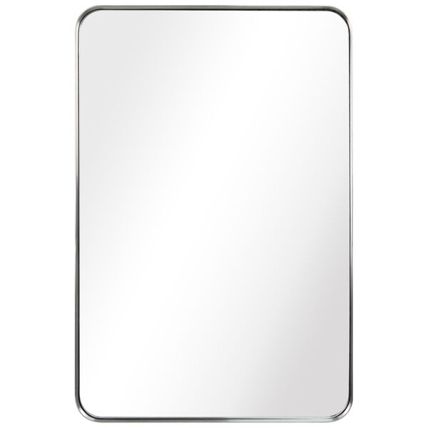 Silver 24 x 36-Inch Stainless Steel Rectangle Wall Mirror, image 3