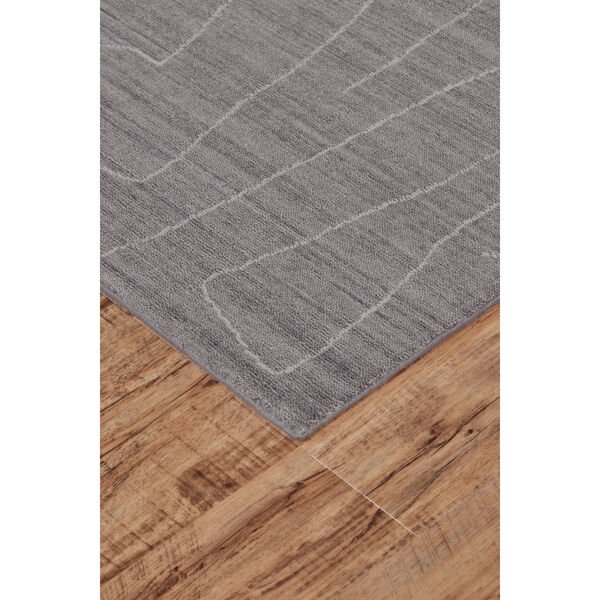 Lennox Modern Abstract Minimalist Gray Ivory Rectangular: 3 Ft. 6 In. x 5 Ft. 6 In. Area Rug, image 3