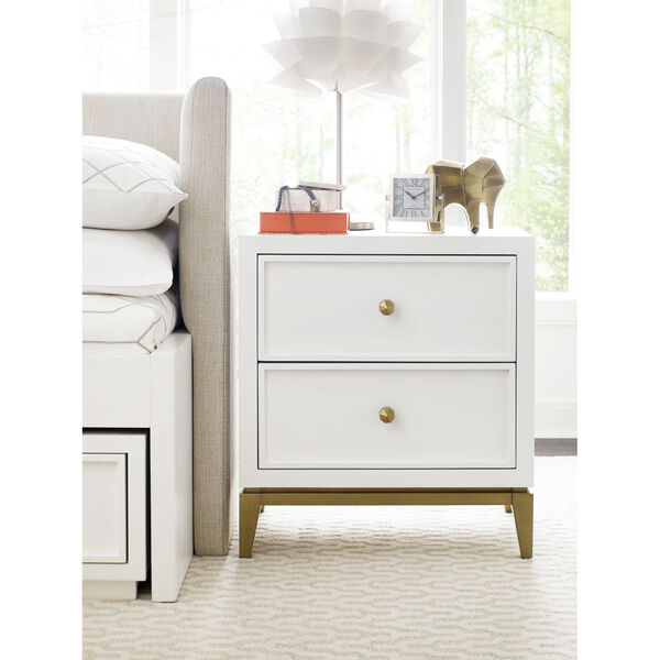 Chelsea by Rachael Ray White with Gold Accents Kids Nightstand, image 2