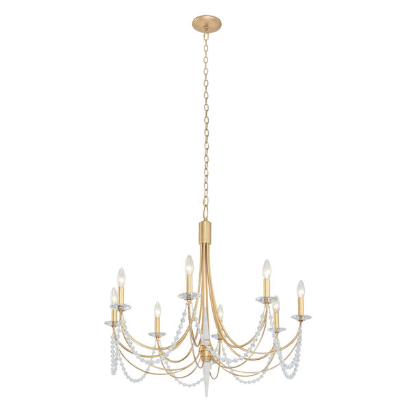 Brentwood French Gold Eight-Light Chandelier, image 3