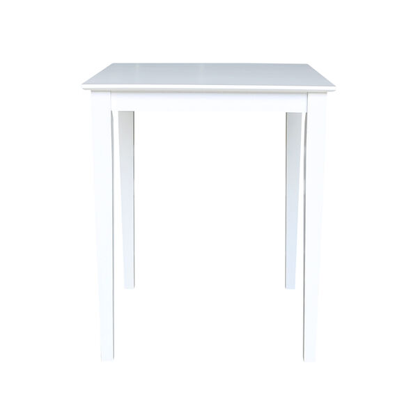 Solid Wood 30 inch Square Counter Height Dining Table  in White, image 2