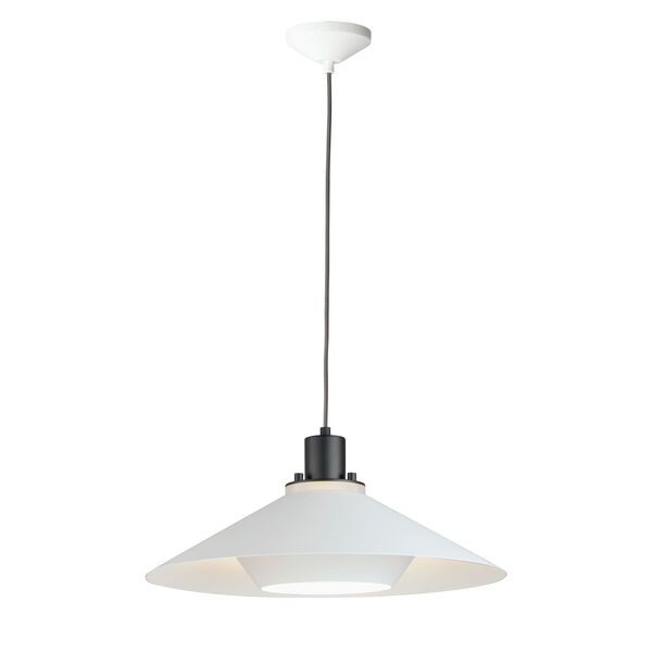 Oslo Black and White One-Light 9-Inch Pendant, image 1