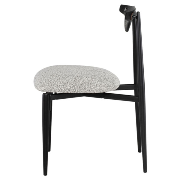 Vicuna Boucle Gray and Black Dining Chair, image 3