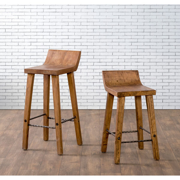 Piper Honey Brown Low Back Counter Stool, image 3