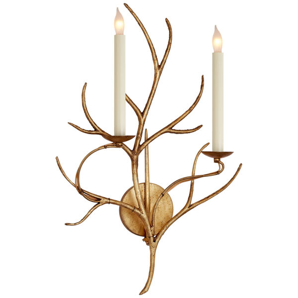 Branch Sconce in Gilded Iron by Chapman and Myers, image 1