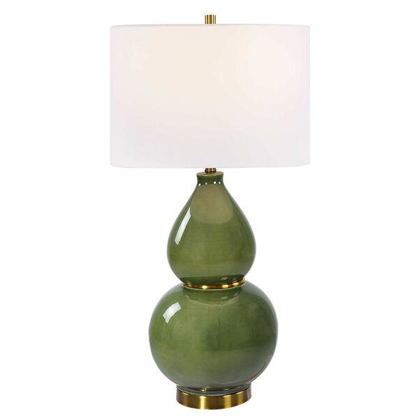 Gourd Mossy Green One-Light Table Lamp, image 1
