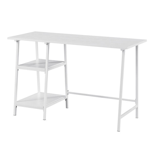 Design2Go White Wood Metal Desk, image 2