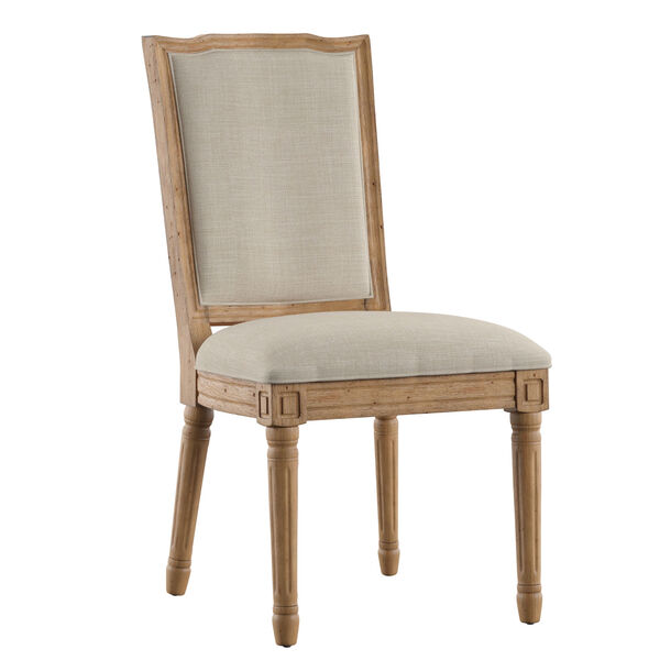 Eliza Beige Linen Wood Side Chair, Set of 2, image 2