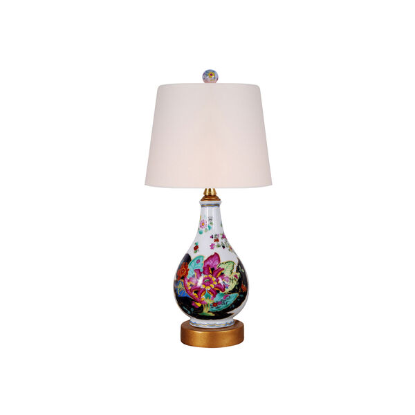 Porcelain Ware One-Light Multicolor Small Tobacco Lamp, image 1