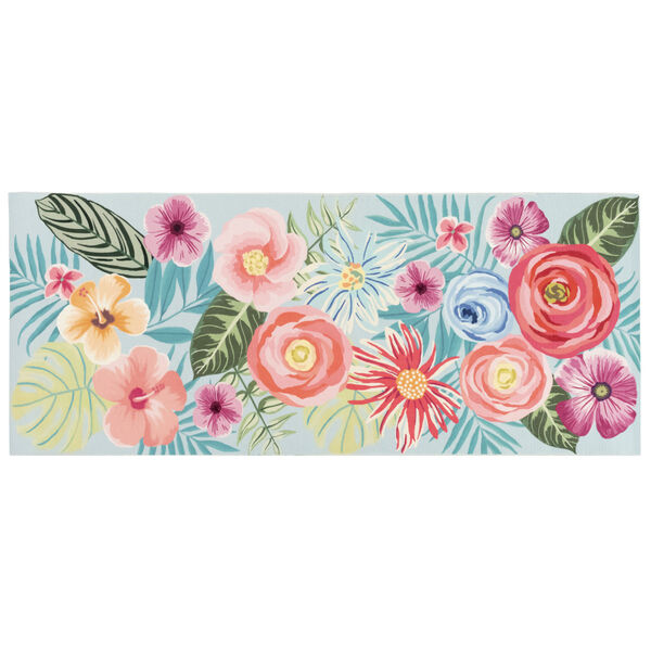 Liora Manne Illusions Multicolor 23 In. x 59 In. Flower Garden Indoor/Outdoor Floor Mat, image 1