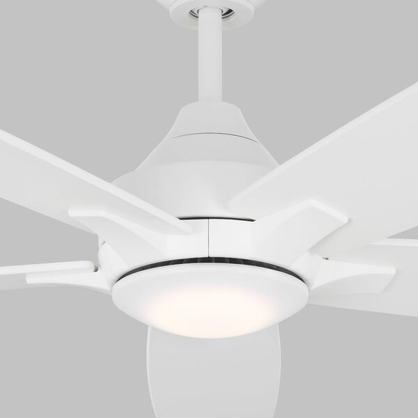 Lowden Matte White 60-Inch Indoor/Outdoor Integrated LED Ceiling Fan with Light Kit, Remote Control and Reversible Motor, image 4