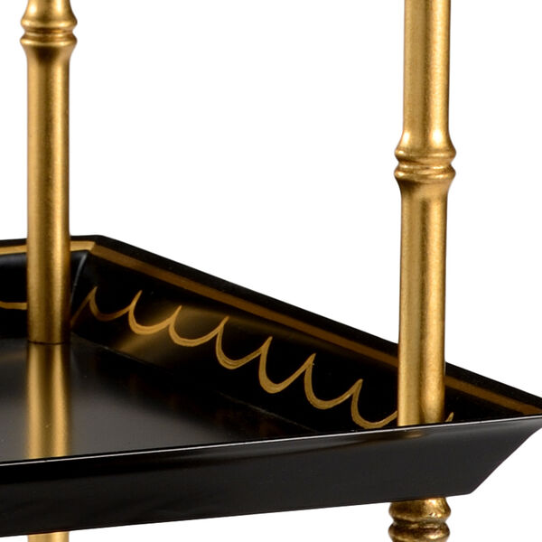Bradshaw Orrell Black and Gold Pagoda Shelf, image 2
