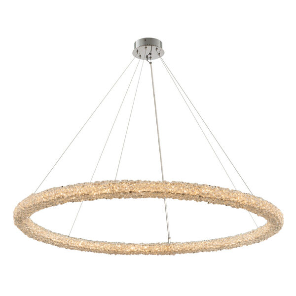 Lina Polished Chrome 48-Inch LED Chandelier with Firenze Crystal, image 1