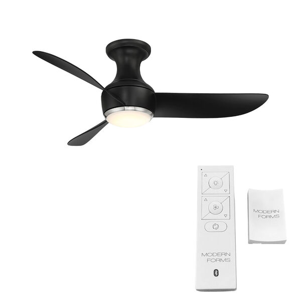 Corona Brushed Nickel and Matte Black 44-Inch 2700K Indoor Outdoor Smart LED Flush Mount Ceiling Fan, image 5