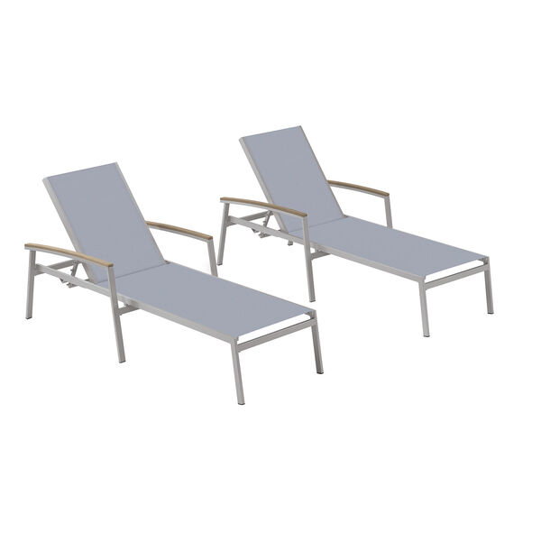 Travira Slate Sling Chaise Lounge - Set of 2, image 1