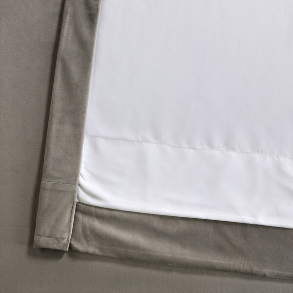 Grey 120 x 50 In. Plush Velvet Curtain Single Panel, image 6