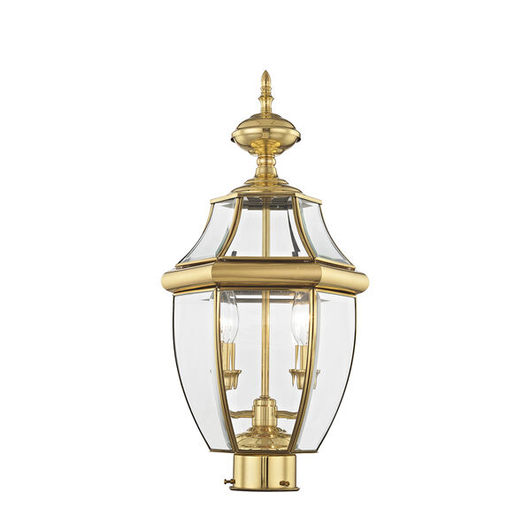 Monterey Polished Brass Two-Light Outdoor Fixture, image 1