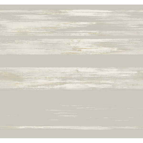 Ronald Redding 24 Karat Gray Horizontal Dry Brush Wallpaper, image 2
