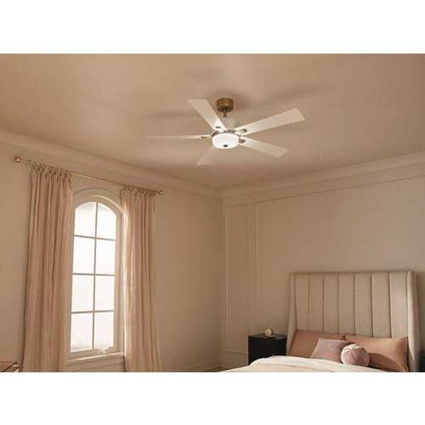 Icon Brushed Natural Brass LED 56-Inch Ceiling Fan, image 3