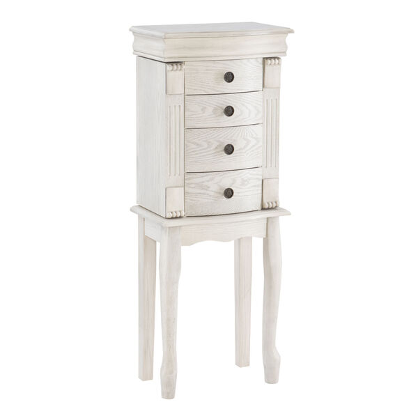 Rome Off White Jewelry Armoire, image 1