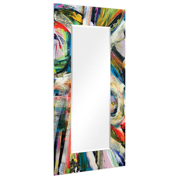 Rock Star Multicolor 72 x 36-Inch Rectangular Beveled Floor Mirror, image 2