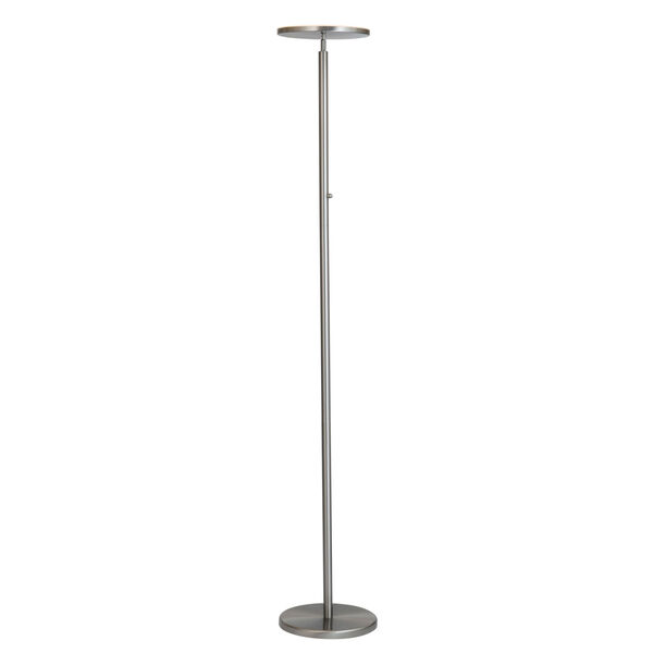 Monet Brushed Nickel 72-Inch LED Torchiere Floor Lamp, image 1