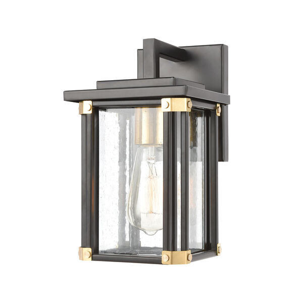 Vincentown Matte Black and Brushed Brass One-Light Six-Inch Wall Sconce, image 1