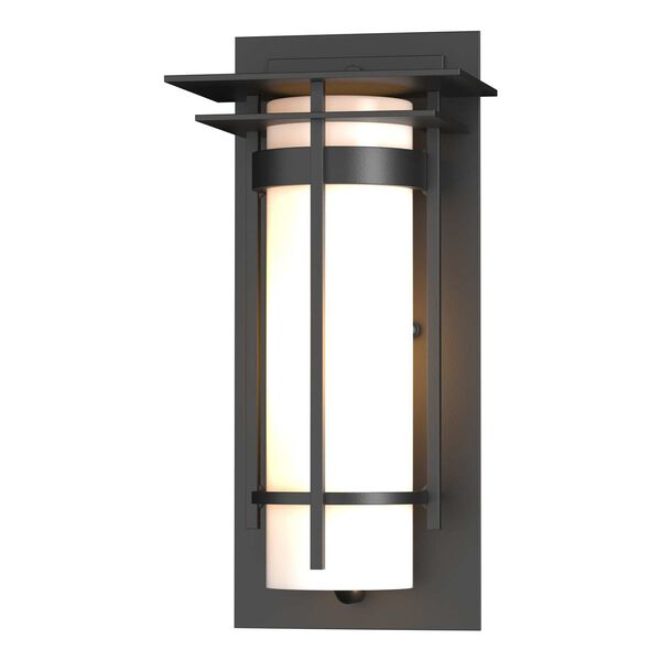 Banded Coastal Black Six-Inch One-Light Outdoor Sconce, image 1