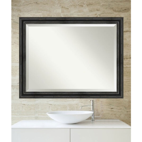 Rustic Pine Black 45-Inch Bathroom Wall Mirror, image 4