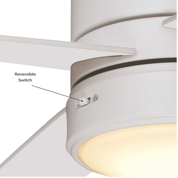 Erie Matte White Integrated LED Ceiling Fan with Remote, image 6
